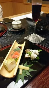 赤のスパークリングと和