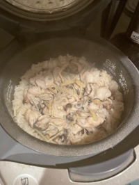 牡蠣の炊き込みご飯２